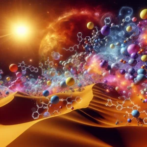 Scientific illustration related to Dune addressing the question: What chemical compounds make up the spice Melange?