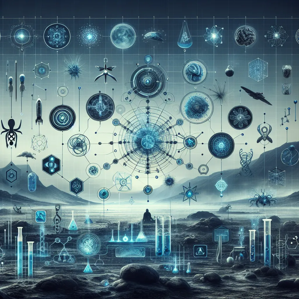 Scene illustration from the movie Prometheus addressing the question: What biochemical principle drove the Engineers’ blac...