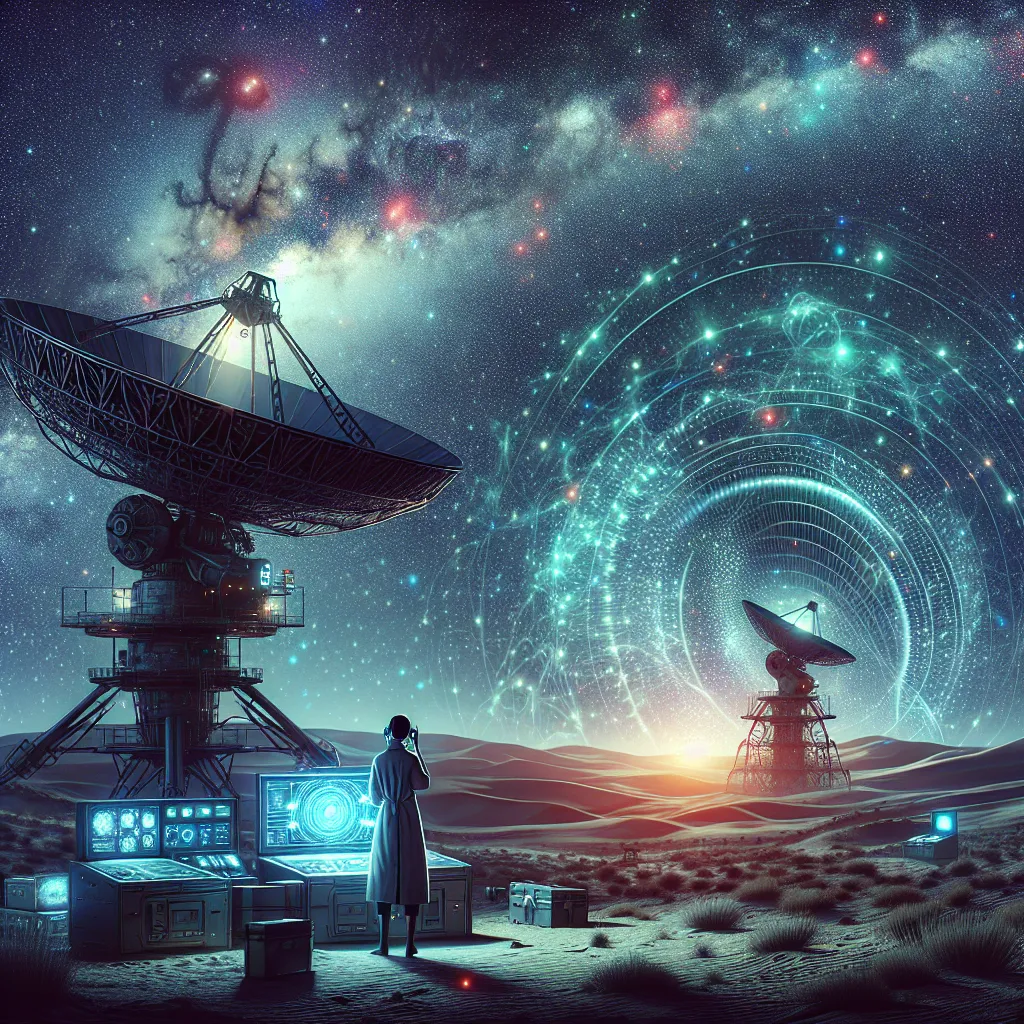 Scene illustration from the movie Contact addressing the question: How did the alien message decoding device function?