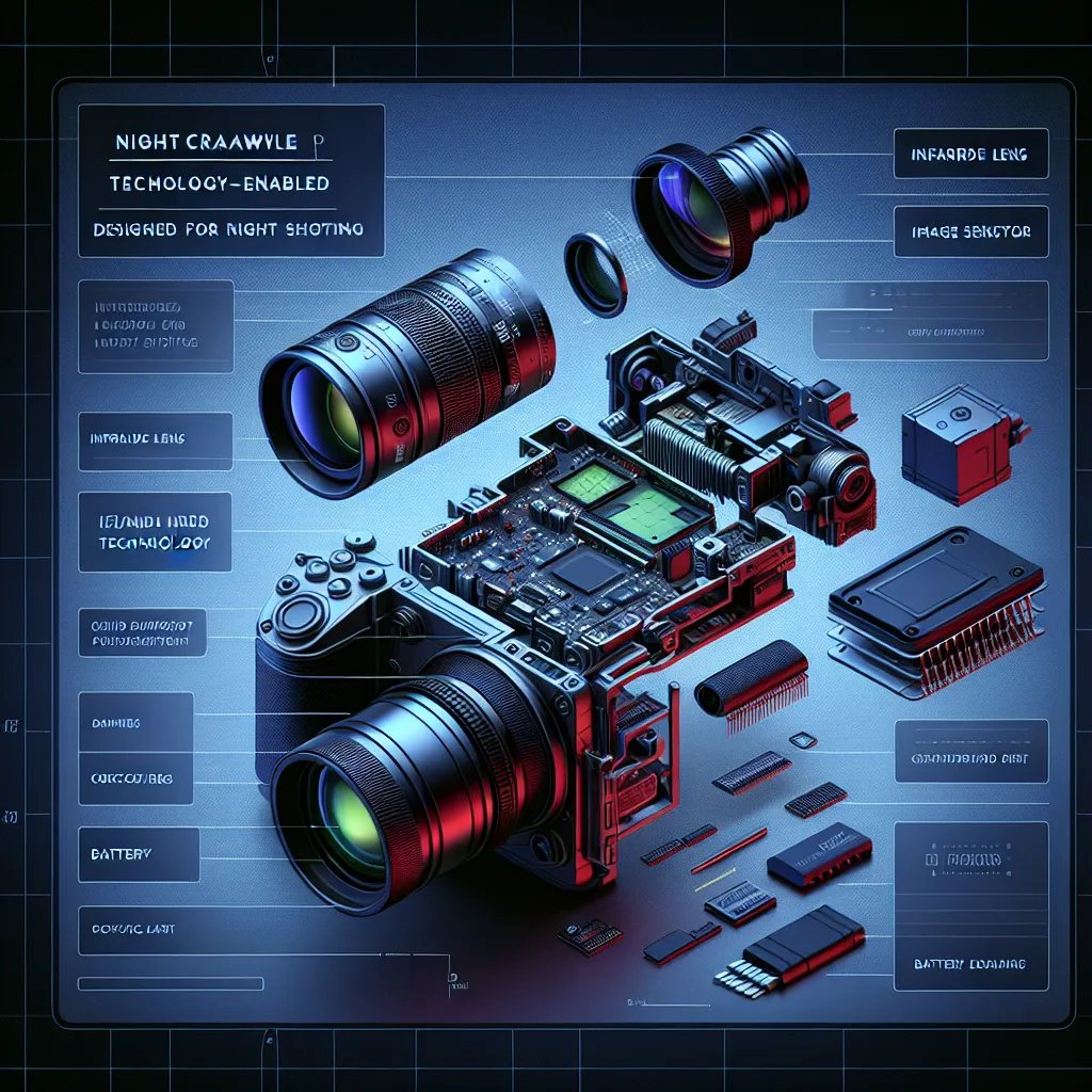 Scientific illustration related to Nightcrawler addressing the question: What technology enabled Lou’s camera for night sh...