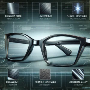 Scientific illustration related to Spider-Man: Far From Home addressing the question: What material was EDITH’s glasses fr...
