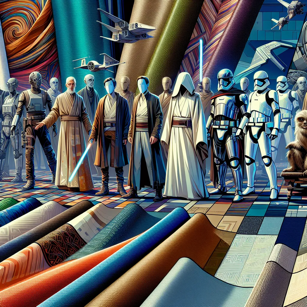 Scene illustration from the movie Star Wars: A New Hope addressing the question: What fabric was Princess Leia’s white gow...