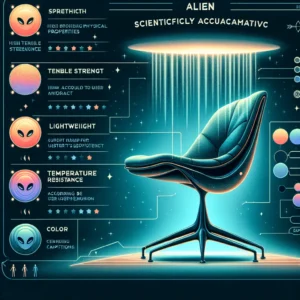 Scientific illustration related to Contact addressing the question: What material was the alien machine’s chair made from?