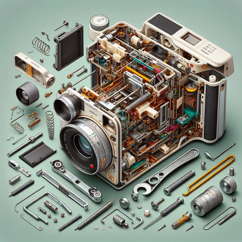 Scientific illustration related to Memento addressing the question: What material was Leonard’s Polaroid camera made of?