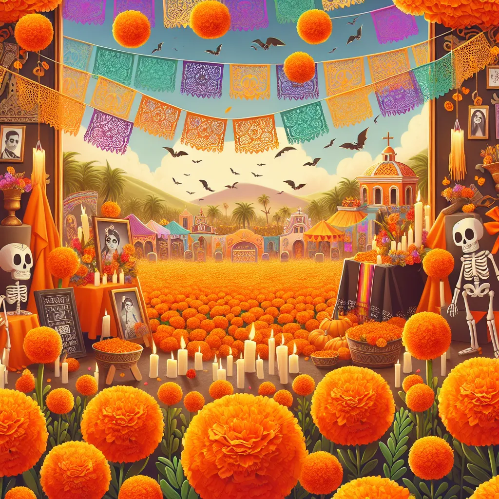 Scene illustration from the movie Coco addressing the question: What flower inspired the afterlife’s marigold bridge?