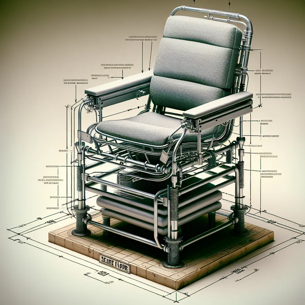 Scientific illustration related to Monsters, Inc. addressing the question: What material was Sully’s chair in the scare fl...