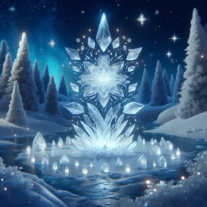 Scene illustration from the movie Frozen addressing the question: What ice crystal pattern adorned Anna’s coronation dress?