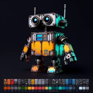 Scientific illustration related to WALL-E addressing the question: What metal was WALL-E’s box body made from?