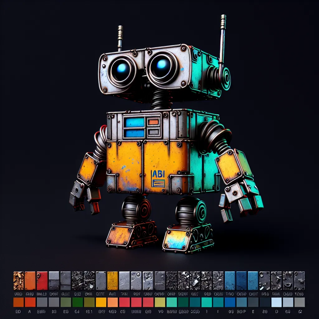 Scientific illustration related to WALL-E addressing the question: What metal was WALL-E’s box body made from?