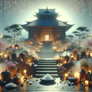 Scene illustration from the movie Spirited Away addressing the question: What scent filled the bathhouse’s air?