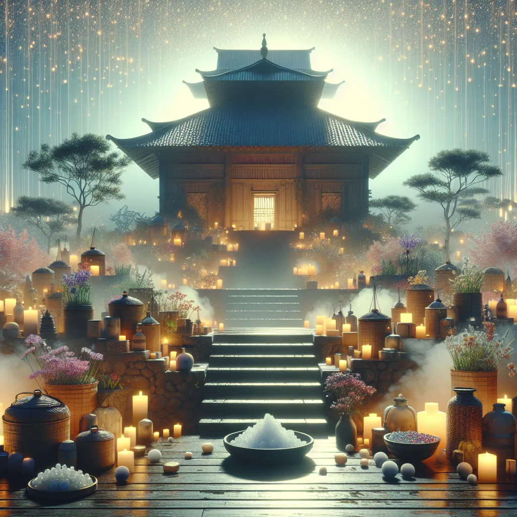Scene illustration from the movie Spirited Away addressing the question: What scent filled the bathhouse’s air?