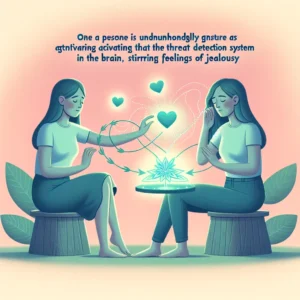 Relationship advice image: How do a partner’s unconscious gestures activate the brain’s threat detection system to spark jealousy?